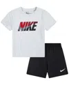 NIKE TODDLER BOYS T-SHIRT AND WOVEN SHORTS, 2 PIECE SET