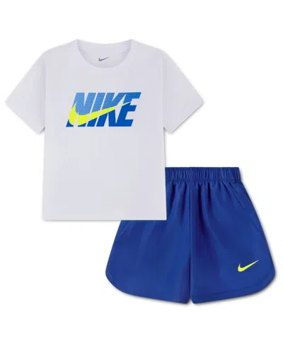 Nike Babies' Toddler Boys T-shirt And Woven Shorts, 2 Piece Set In Multi