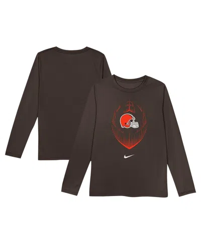 Nike Kids' Toddler Brown Cleveland Browns Legend Icon Long Sleeve T-shirt