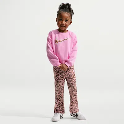 Nike Babies' Toddler Crew And Printed Leggings Set In Pink