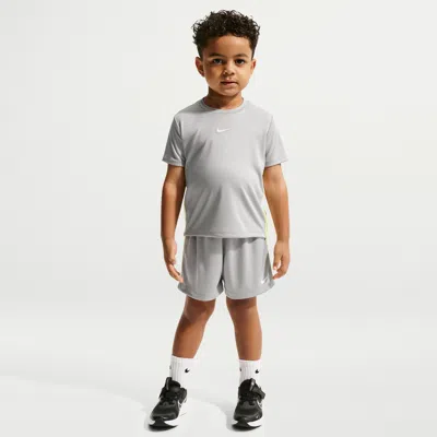 Nike Babies' Toddler Dri-fit 2-piece Sport Shorts Set In Gray