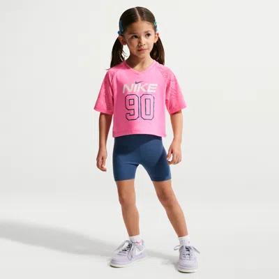 Nike Babies' Toddler Dri-fit Easy Breezy 2-piece Bike Shorts Set In Pink