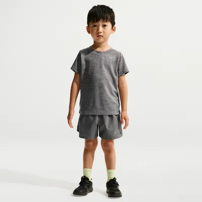 Nike Babies' Toddler Dri-fit Miler Top And Shorts Set In Gray