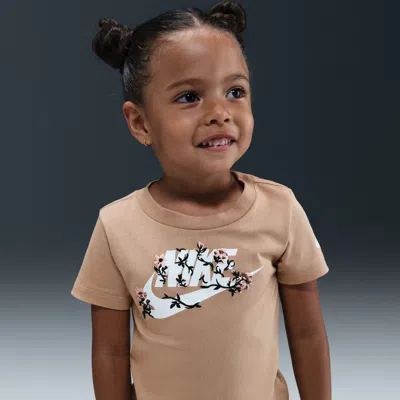 Nike Babies' Toddler Floral Futura T-shirt In Brown