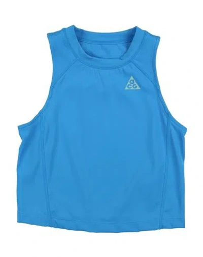 Nike Babies'  Toddler Girl T-shirt Azure Size 6 Polyester, Elastane In Blue