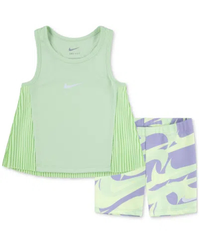 Nike Babies' Toddler Girls 2-pc. Prep In Your Step Shorts & Top Set In Green