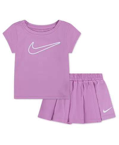 Nike Toddler Girls 2-piece All Day Play Skort Set In Purple