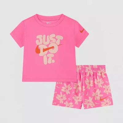 Nike Babies' Toddler Girls 2-pc. Short Set In Pink
