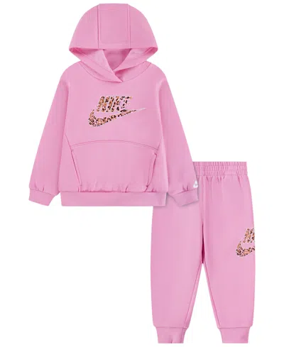 Nike Toddler Girls' 2t-4t Pullover Hoodie And Joggers, 2-piece Set
