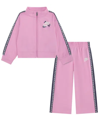Nike Toddler Girls' 2t-4t Retro Remix Jacket And Pants, 2-piece Set