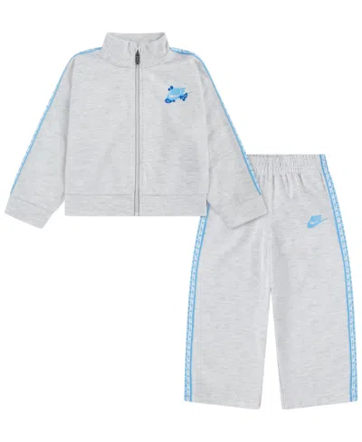 Nike Toddler Girls' 2t-4t Retro Remix Jacket And Pants, 2-piece Set In Gray