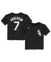 Nike Toddler Boys And Girls  Tim Anderson Black Chicago White Sox Player Name And Number T-shirt In Black