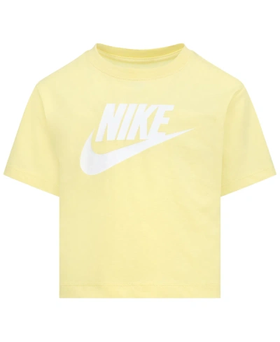 Nike Kids' Toddler Girls Club Boxy Short Sleeve T-shirt In Soft Yellow