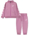 Nike Toddler Girls Logo-taping Jacket & Pants, 2 Piece Set In Magic Flamingo