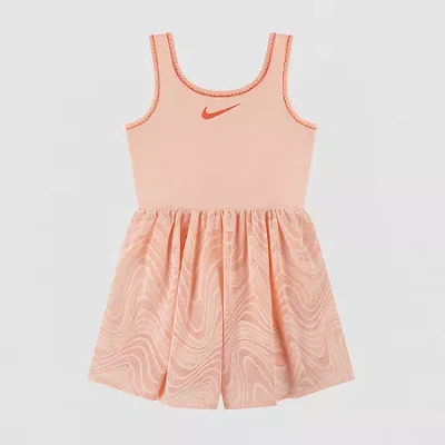 Nike Babies' Toddler Girls Sleeveless Romper In Brown