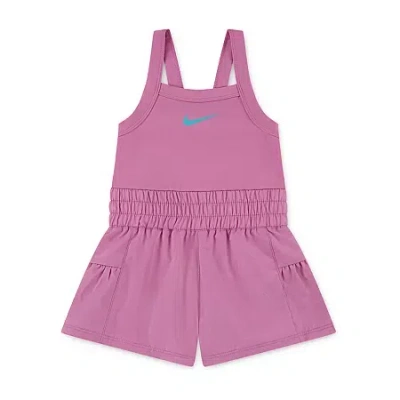 Nike Babies' Toddler Girls Sleeveless Romper In Pink
