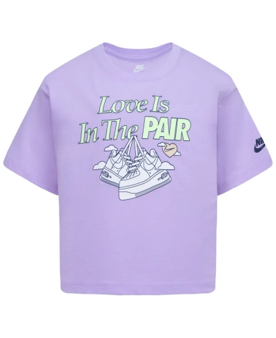 Nike Kids' Toddler Girls Sweet Swoosh Short Sleeve Boxy T-shirt In Lilac Bloom
