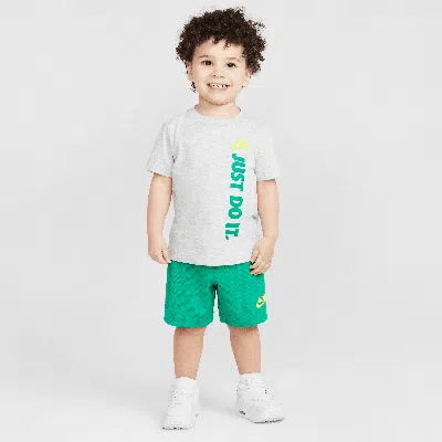 Nike Babies' Toddler Graphic T-shirt And Shorts Set In Green