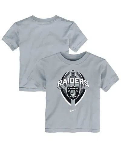 Nike Babies' Toddler Gray Las Vegas Raiders Icon Legend T-shirt