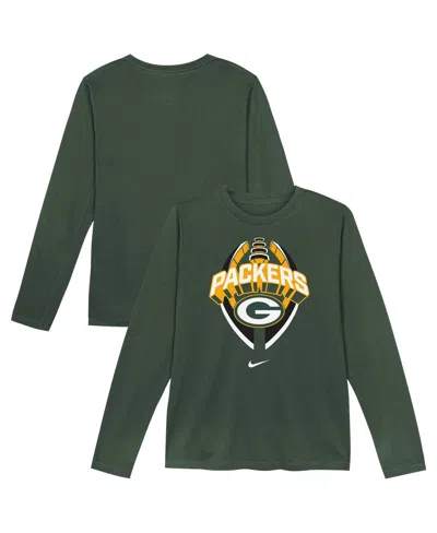 Nike Babies' Toddler Green Bay Packers Primetime Legend Iconâ Long Sleeve Performance T-shirt