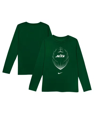 Nike Babies' Toddler Green New York Jets Legend Icon Long Sleeve T-shirt