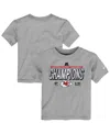 Nike Toddler Heather Gray Kansas City Chiefs 2024 Afc Champions Locker Room Trophy Collection T-shirt In Heather Gray