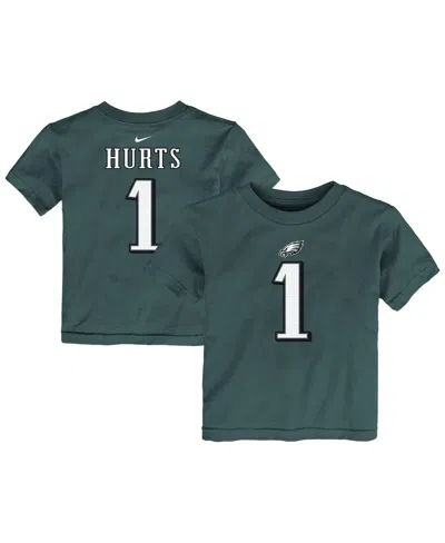 Nike Toddler Jalen Hurts Midnight Green Philadelphia Eagles Player Name Number T-shirt