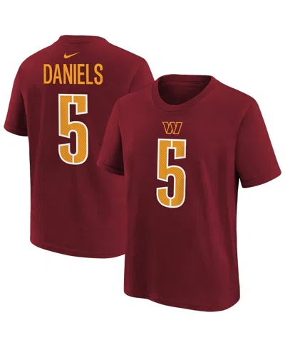 Nike Babies' Toddler Jayden Daniels Burgundy Washington Commanders Player Name Number T-shirt