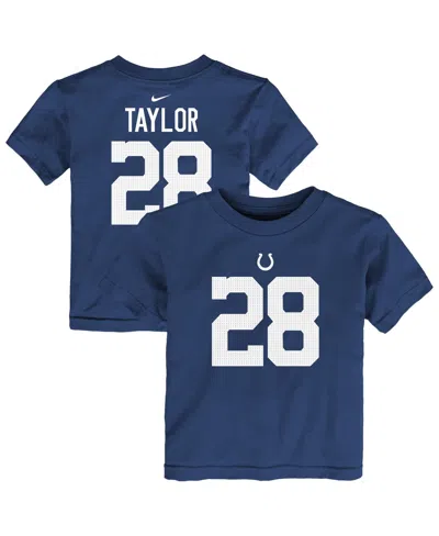 Nike Babies' Toddler Jonathan Taylor Royal Indianapolis Colts Player Name Number T-shirt In Blue