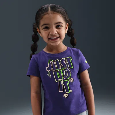 Nike Babies' Toddler "just Do It" Charm T-shirt In Purple
