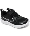 Nike Toddler Kids Cosmic Runner Fastening Strap Running Sneakers From Finish Line In Black,white