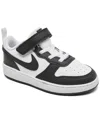 Nike Toddler Kids Court Borough Low Recraft Stay-put Casual Sneakers From Finish Line In White,black