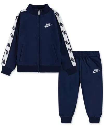 Nike Babies' Toddler Kids Dri-fit 2-pc. Full Zip Tracksuit Set In Blue