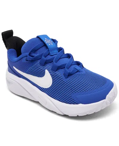 Nike Toddler Kids Star Runner 4 Casual Sneakers From Finish Line In Royal,white