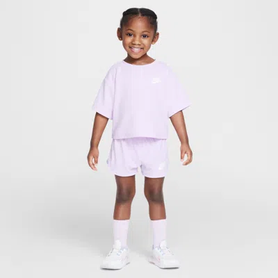 Nike Babies' Toddler "let's Roll" 2-piece Towel Terry Set In Pink