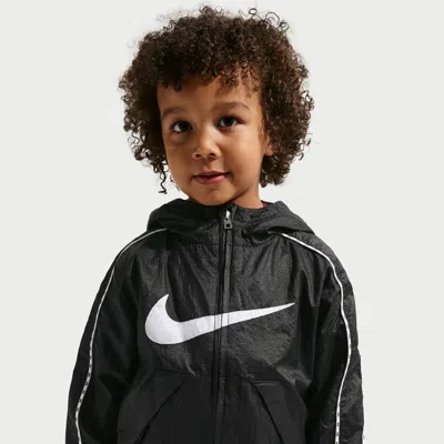 Nike Babies' Toddler Lightweight Translucent Ripstop Jacket In Black