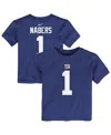 Nike Toddler Malik Nabers Royal New York Giants Name Number T-shirt In Royal