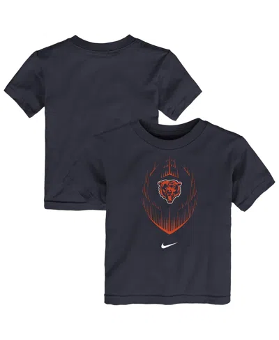 Nike Babies' Toddler Navy Chicago Bears Legend Icon Performance T-shirt In Black