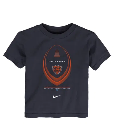 Nike Babies' Toddler Navy Chicago Bears Legend Icon T-shirt In Black