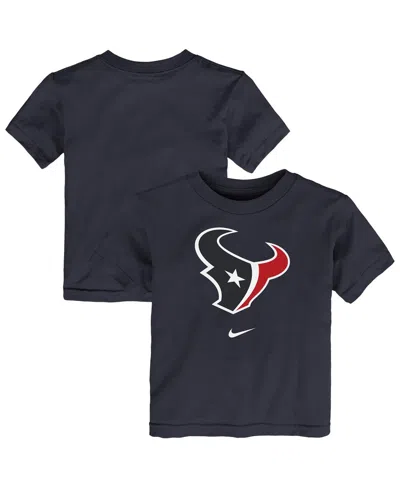 Nike Babies' Toddler Navy Houston Texans Primary Logo Legend Performance T-shirt In Black