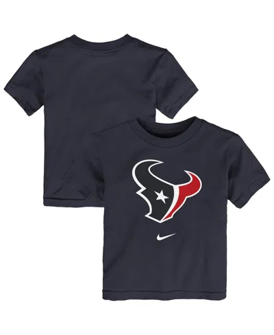 Nike Babies' Toddler Navy Houston Texans Primary Logo T-shirt In Blue