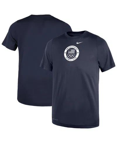 Nike Babies' Toddler Navy Team Usa Legend Performance T-shirt In Blue