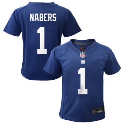 Nike Kids' Toddler  Malik Nabers Royal New York Giants Game Jersey In Blue
