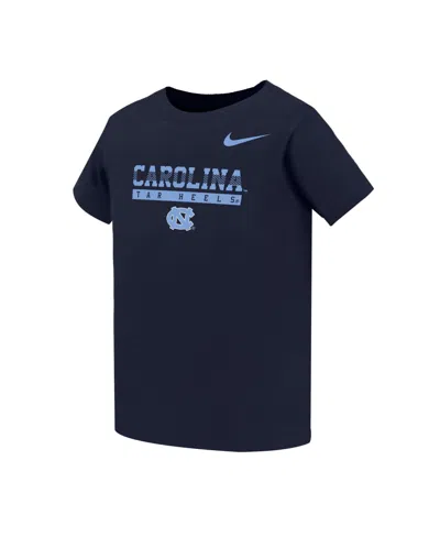 Nike Babies' Toddler  Navy North Carolina Tar Heels Name Bar Legend Dri-fit T-shirt In Blue