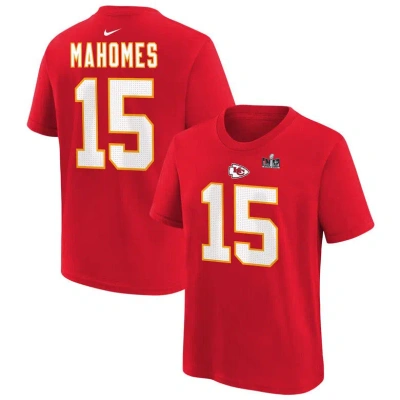Nike Kids' Toddler  Patrick Mahomes Red Kansas City Chiefs Super Bowl Lviii Player Name & Number T-shirt