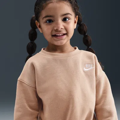 Nike Kids' Toddler Oversized Crew Top In Brown