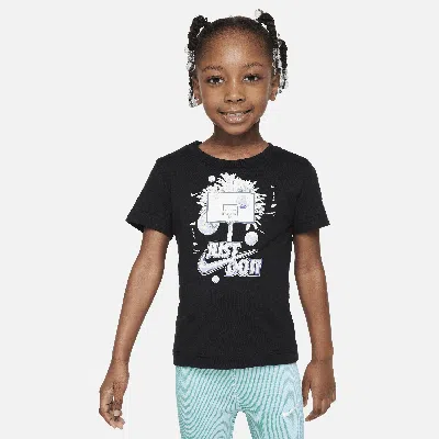 Nike Babies' Toddler Palm Tree Hoop Jdi T-shirt In Black