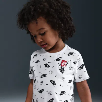 Nike Babies' Toddler Printed Boxy T-shirt In White