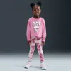 Nike Toddler Printed Club Long Sleeve T-shirt And Leggings Set In Pink