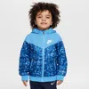 Nike Toddler Printed Windrunner Jacket In Blue